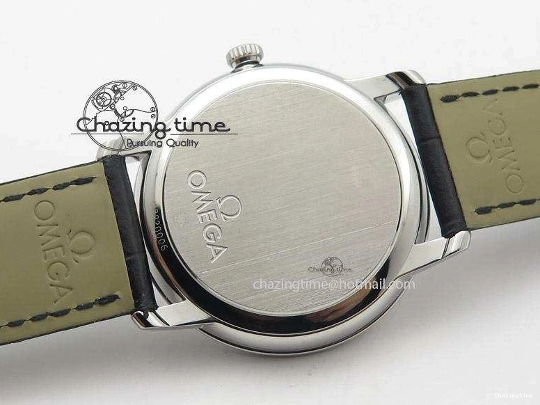 0120 Functional De Ville MK 1:1 Best Edition SS White Dial On Black Leather Strap A 8260